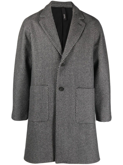 Hevo Conversano Single-breasted Coat In Grey