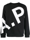 Apc A.p.c. Sweatshirt With Maxi Logo In Blue