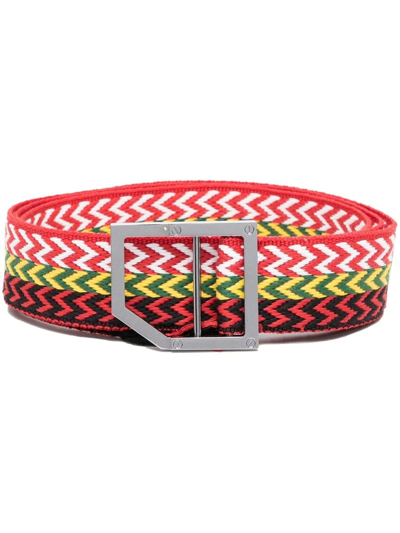 Lanvin 4cm Curb Webbing Belt In Red