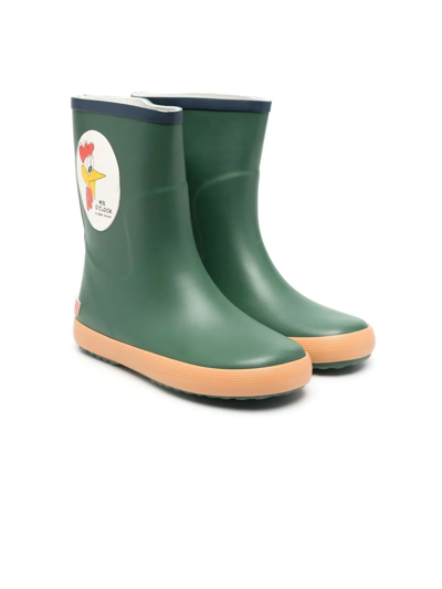 Bobo Choses Kids' Green Polyurethane Boots In Verde