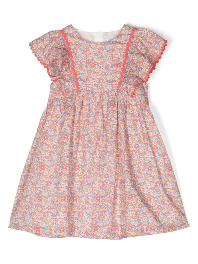 Tartine Et Chocolat Kids' Floral-print Cotton Dress In Medium Pink