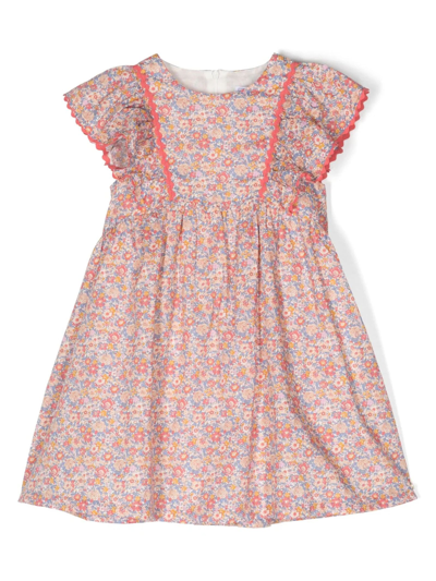 Tartine Et Chocolat Kids' Floral-print Cotton Dress In Multicolour