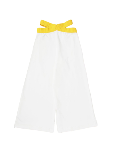 Fendi Kids' White Cotton Trousers