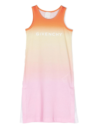 Givenchy Kids' Pink Cotton Dress In Orange