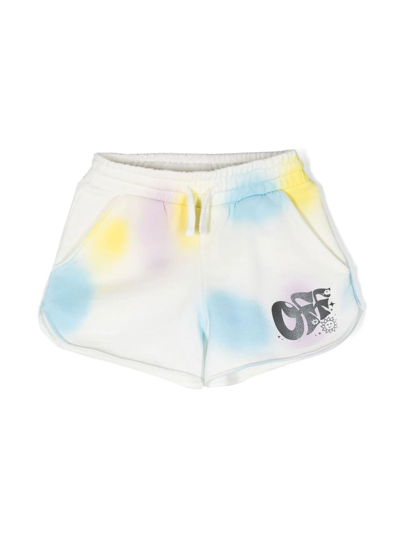 Off-white Kids' Graphic-print Shorts In Multicolour