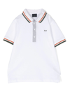 Fay Logo-embroidered Polo Shirt In White