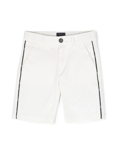 Fay Kids' White Cotton Shorts