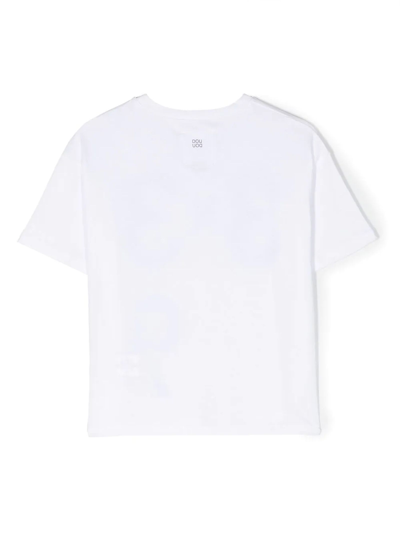 Douuod Kids' Graphic-print Short-sleeved T-shirt In White