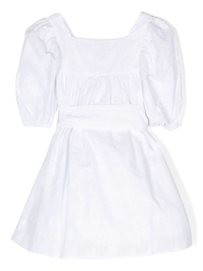 Douuod Kids' 蝴蝶结开合连衣裙 In White