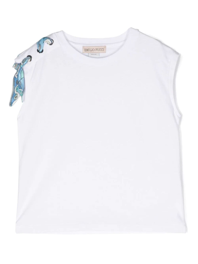 Pucci Kids' Emilio  T-shirts And Polos White