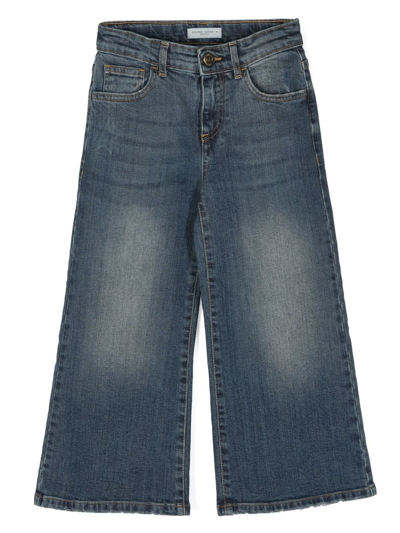 Golden Goose Kids' Bell Bottom Jeans In Dark Wash