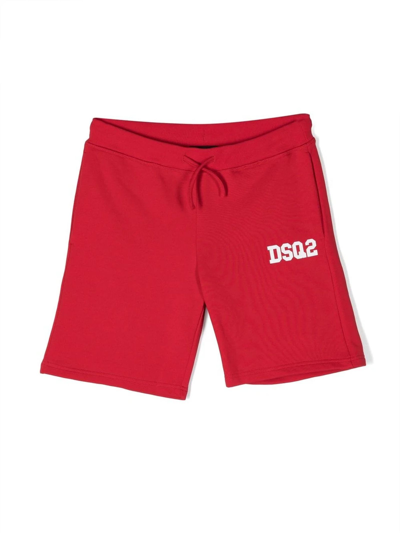 Dsquared2 Kids' Logo-print Sweatshorts In Red