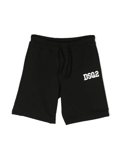 Dsquared2 Kids' Black Cotton Shorts