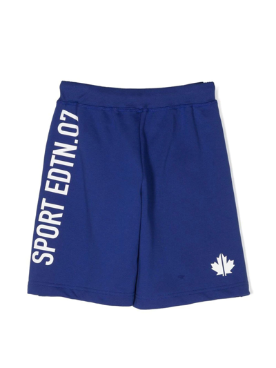 Dsquared2 Kids' Blue Cotton Shorts