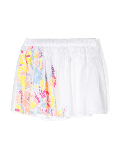 Billieblush Kids' Butterfly-print Mini Skirt In White