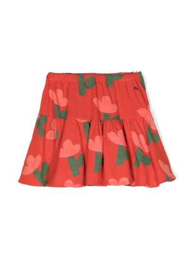 Bobo Choses Kids' Little Girl's & Girl's Sea Flower Woven Skirt In Red
