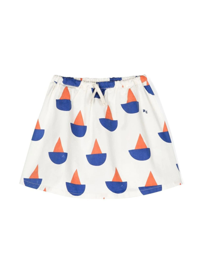 Bobo Choses Sail Boat Organic-cotton Skirt In Bianco