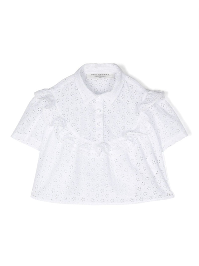 Philosophy Di Lorenzo Serafini Kids' White Cotton Shirt