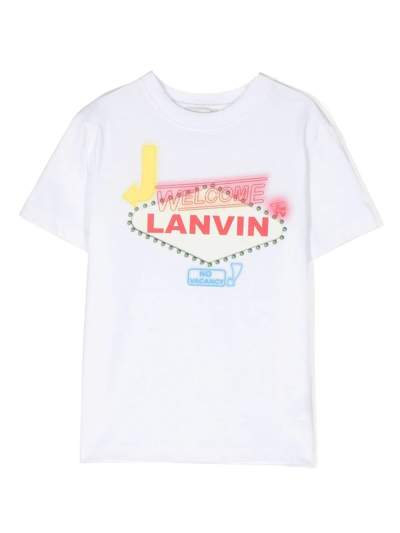 Lanvin Kids' White Cotton Tshirt