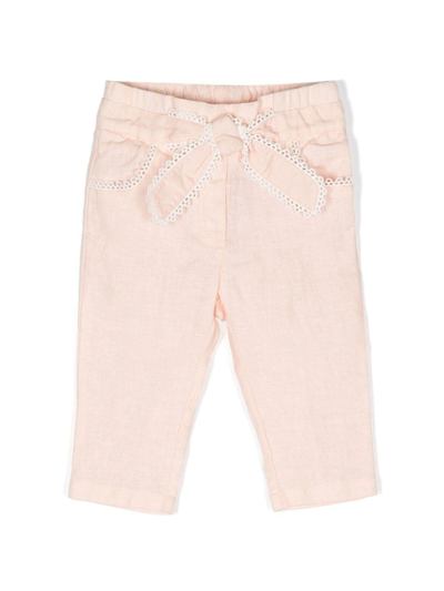 Chloé Kids' Pink Cotton Trousers
