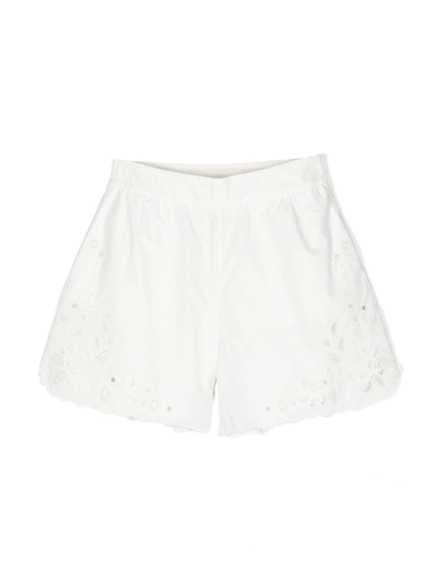 Chloé Kids' White Cotton Shorts