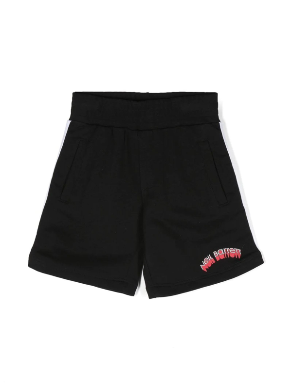 Neil Barrett Kids paisley-print track shorts - Black