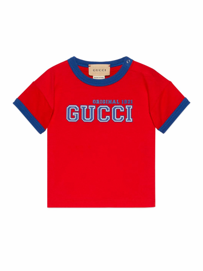 Gucci Baby Original 1921 Cotton T-shirt In Red