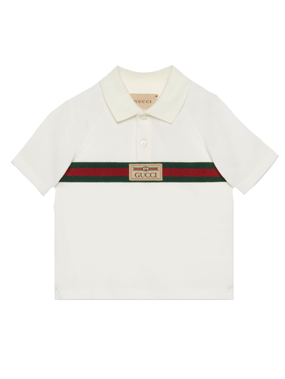 Gucci Baby Cotton Polo T-shirt In White