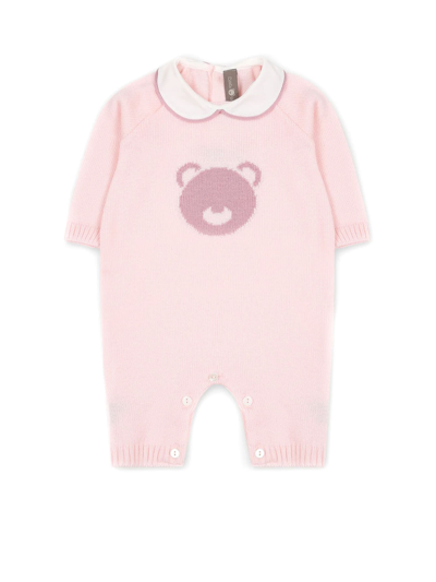 Little Bear Babies' Pink Wool Sleepsuit