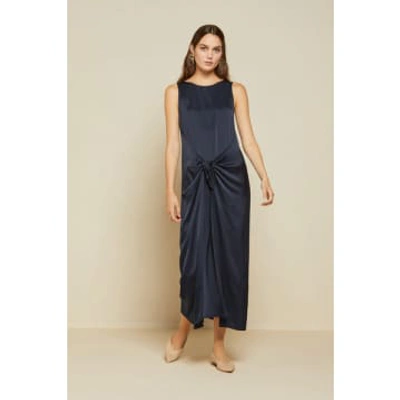 Ottod'ame Viscose Long Dress In Blue