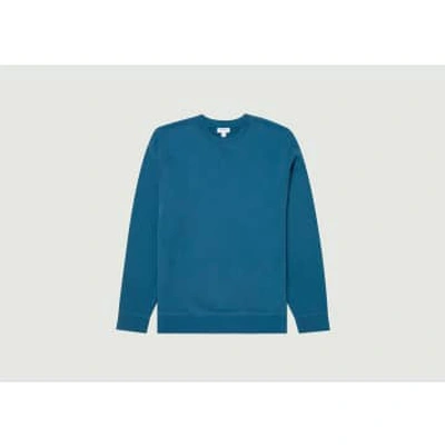 Sunspel Loopback Sweatshirt In Blue