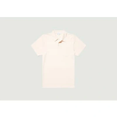 Sunspel Linear Mesh Polo Shirt In Neutral