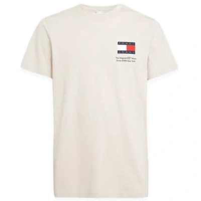 Tommy Hilfiger Tommy Jeans Slim Essential Flag T-shirt In Neutral