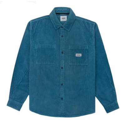 Parlez Track Cord Long-sleeved Shirt (dusty Blue)