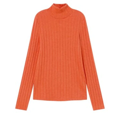 Thinking Mu | Ellen Long-sleeve Top | Pumpkin In Orange