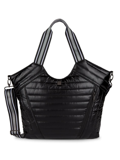 Think Royln Women's Puzzle Tote Bag In Shiny Black