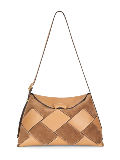 3.1 Phillip Lim Id Soft Shoulder Bag With Woven Combo Camel