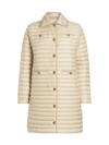 MONCLER WOMEN'S CALIPSO CHANNEL-QUILTED LONG COAT