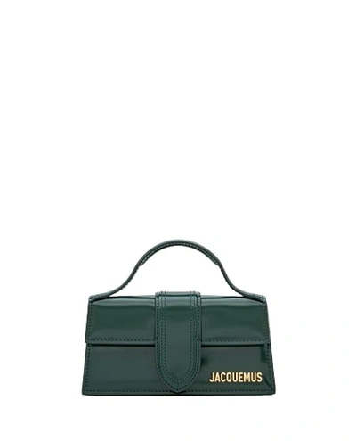 Jacquemus Le Bambino Leather Top Handle Bag In Green