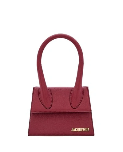 Jacquemus Le Chiquito Moyen Leather Bag In Red