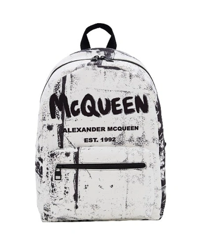 Alexander Mcqueen Metropolitan Backpack In White