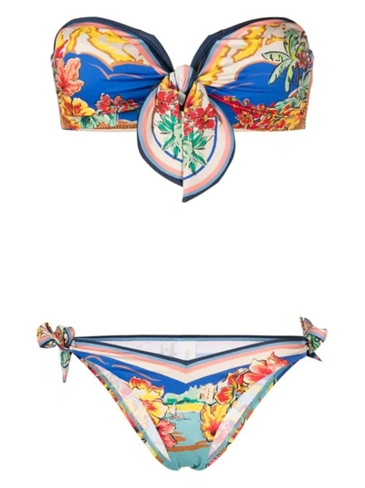 Zimmermann Alight Illustration-print Bikini In Multicolor