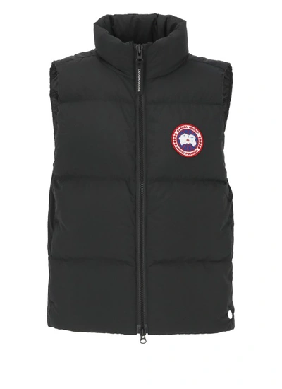 CANADA GOOSE BLACK PADDED AND QUILTED HUSKY