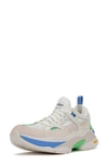 Brandblack Women's Saga Mix-media Chunky Sneakers In White Green Blue