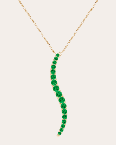 Natori Women's Tsavourite Brush Stroke Shangri-la Pendant Necklace In Green