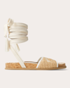Jimmy Choo Gal Logo-print Flat Espadrilles In Natural/ecru