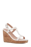 New York And Company Aimee Wedge Sandal In White