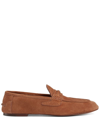 GUCCI INTERLOCKING G SUEDE LOAFERS - MEN'S - CALF SUEDE/CALF LEATHER
