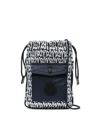 MONCLER BLUE MAKAIO MONOGRAM MESSENGER BAG