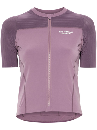 Pas Normal Studios Logo-print Lightweight Cycling Waistcoat In Purple